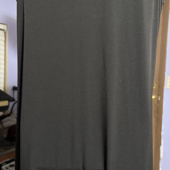 Chico's 2 (US Large) Maxi Dress Cowl Neck Sleeveless Black Sheath Gown - Picture 11 of 12